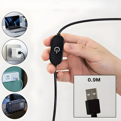 GlowCharm Light - Moderne Metall LED-Tischleuchte