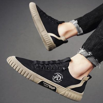 Herren Freizeitschuhe aus mattgrauem atmungsaktivem Stoff - Lior