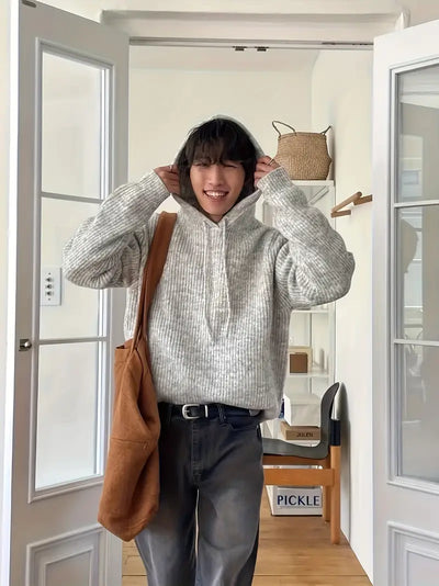 Gestrickter Kapuzenpullover für Männer