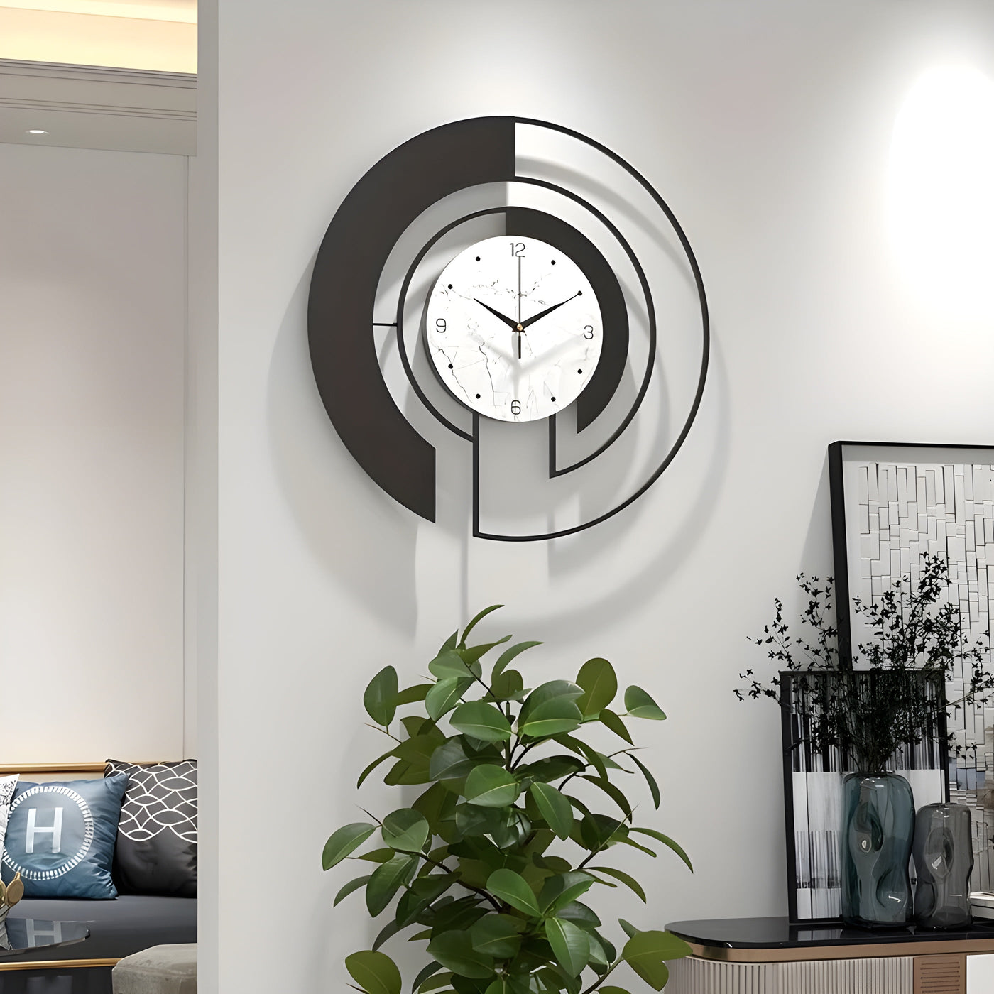 TimelessArc Clock – Minimalistische Geräuschlose geometrische Wanduhr