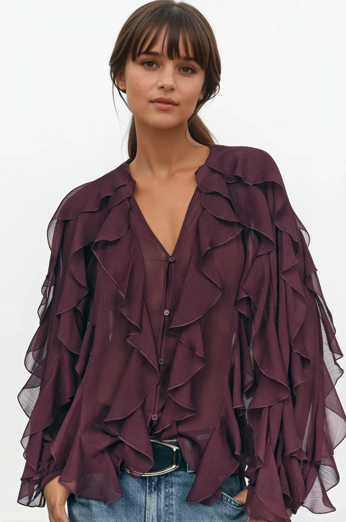 Sybille®️ | Bluse mit Volants