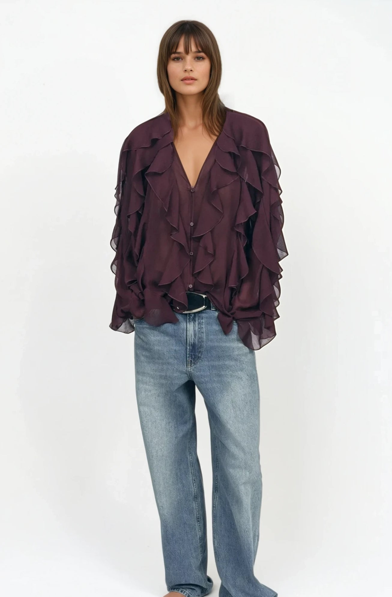 Sybille®️ | Bluse mit Volants