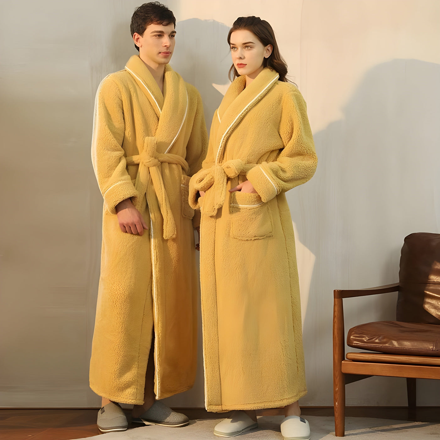 Parissa Robe - Bequemer Fleece Winterbademantel