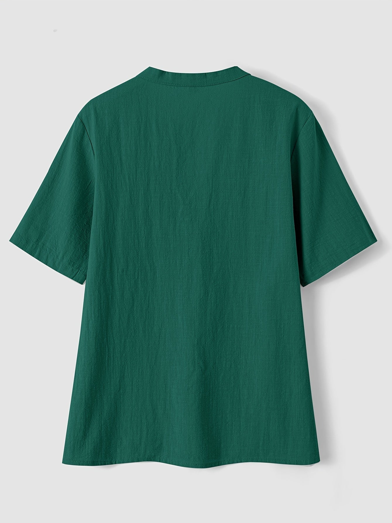 Sharron – Elegante Blusa V-Ausschnitt Mit Knopf