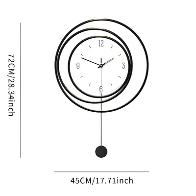 MetroStyle Uhr - Minimalistische Metall-Wanduhr