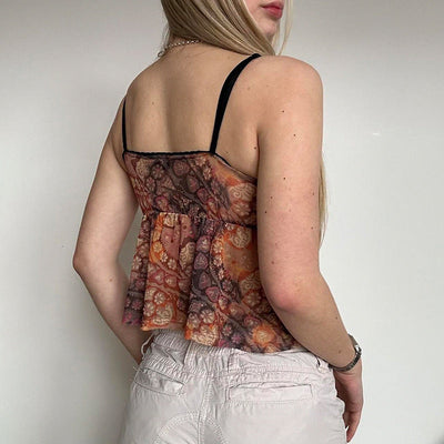 Figurbetontes Tanktop mit Blumenmuster für Frauen