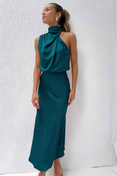 Brandt & Belle | Elegantes Halterneck-Midikleid