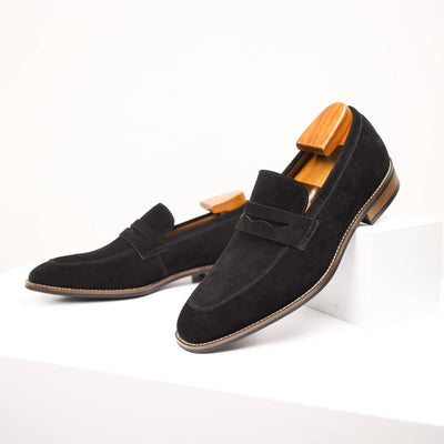 Klassische Herren-Slipper aus braunem Wildleder - Lancaster
