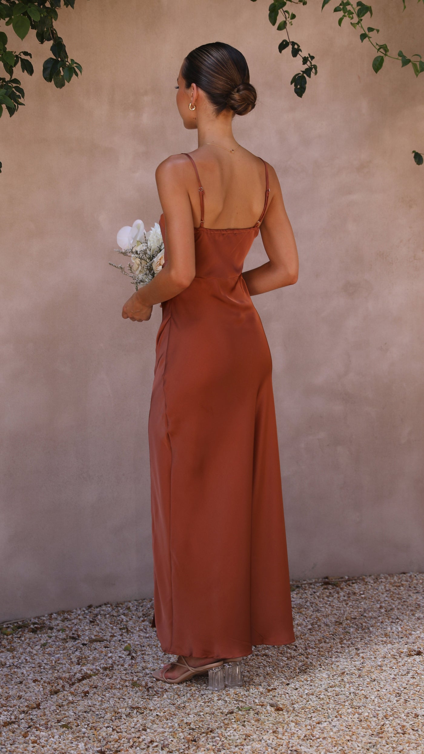 Mayfair™ | Ilana - Kupfer Maxi-Kleid