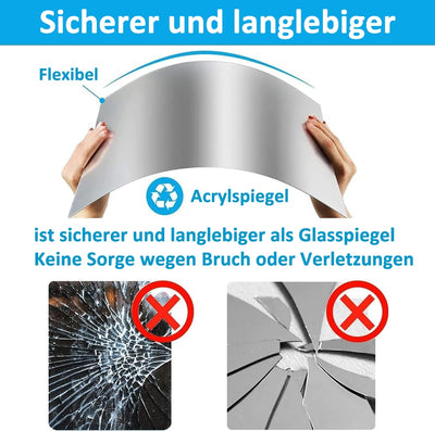 GlanzSicher™ Unzerbrechliche Spiegel-Lösung