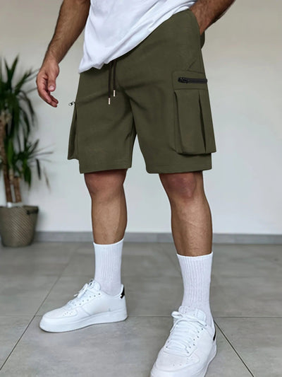 Herren Cargo-Shorts Utility-Taschen Terrakotta Farbe - Dakar