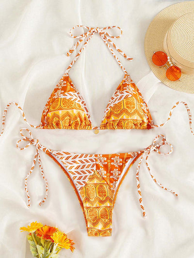 Boho-Print-Bikini-Zweiteiler für Damen