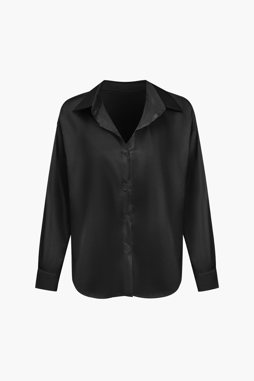 Florentine | Elegante Langarm-Bluse aus seidigem Satin