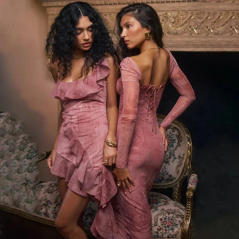 Verführerisches Midikleid mit Vintage Eleganz für Frauen