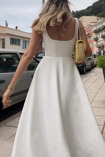 Calandra | Midikleid mit quadratischem Ausschnitt