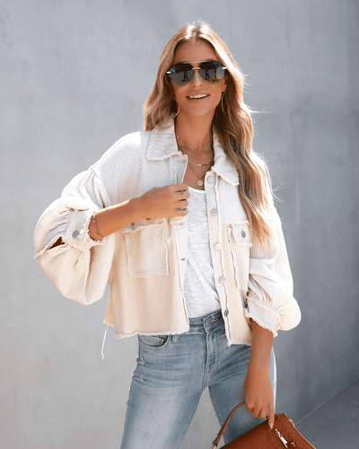 Strukturierte Jacke mit klarer Form und anspruchsvollem Schnitt für Damen