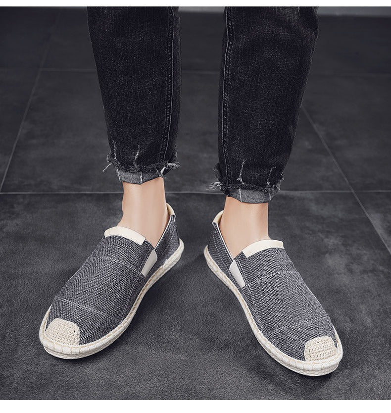 Herrenschuhe aus atmungsaktivem Canvas in Dunkelgrau - Dorian