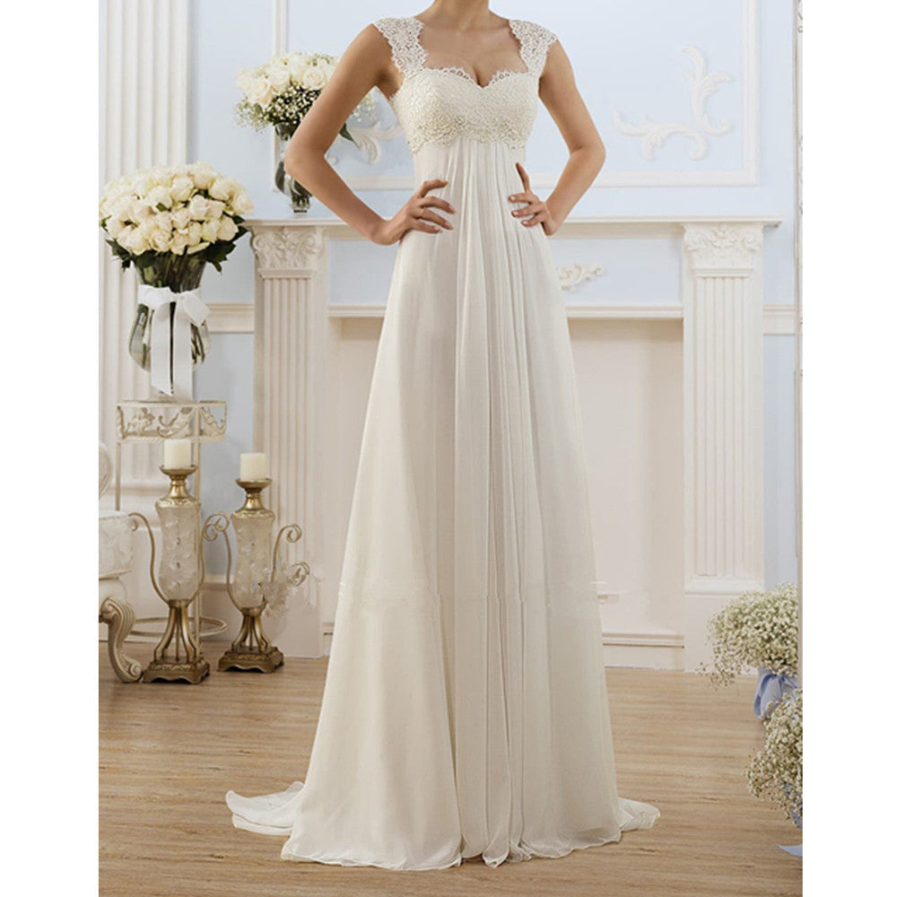 Thyra - Elegante Lange Abendkleider Mit Spitzen-Corsage