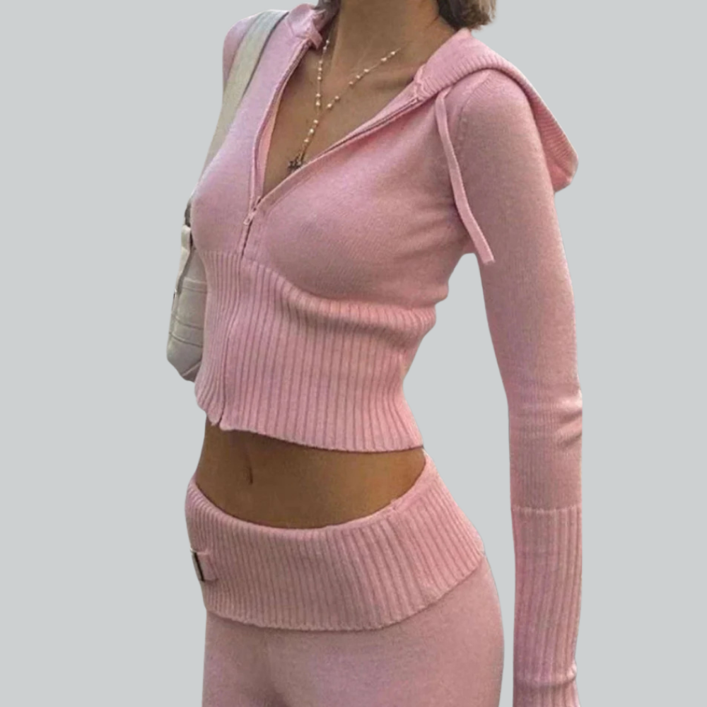 Gwendoline - 2-teiliges Rippstrick-Set