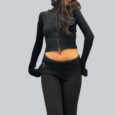 Gwendoline - 2-teiliges Rippstrick-Set