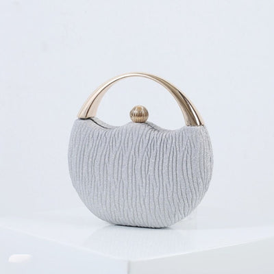 Schicke Texturierte Clutch mit Metallgriff Detail Für Damen