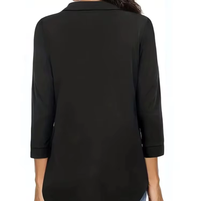 Calixte - elegante Sommer V-Ausschnitt Bluse für Frauen