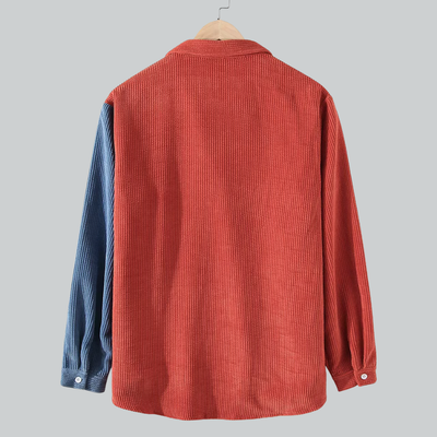 Aliaume - Cordhemd im Colourblock-Design