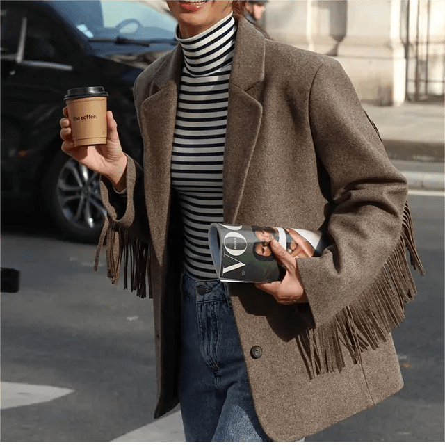 Maßgeschneiderter Blazer mit Reverskragen und schlanker Passform für Damen