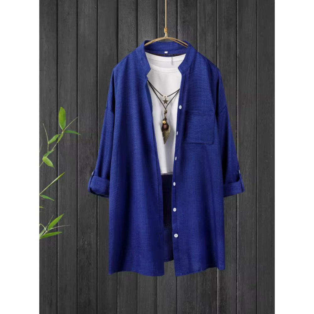 Chantrea – Lockeres V-Ausschnitt-Hemd