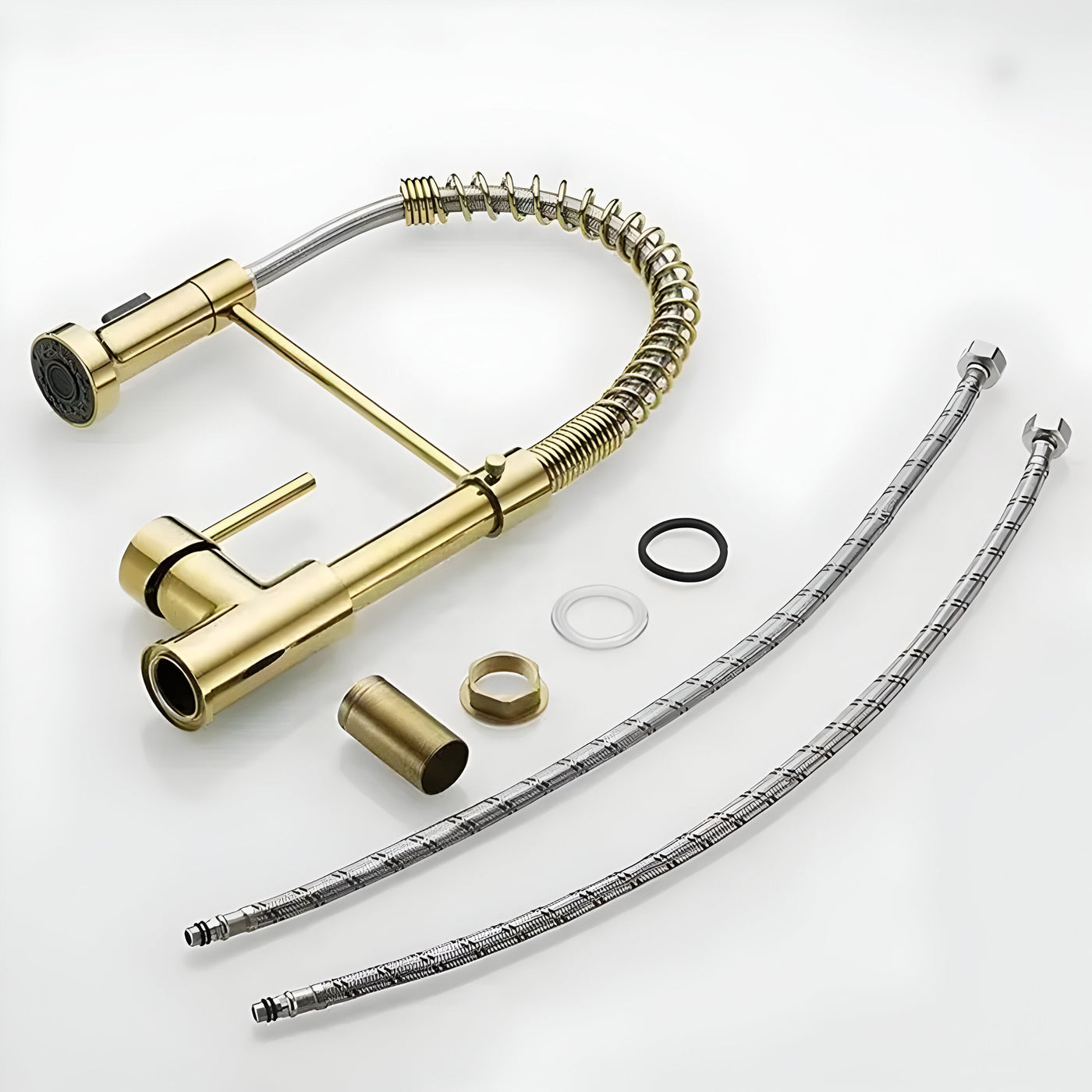 FlowNova - Multifunktionale Spültischarmatur (Gebürsteter Stahl)