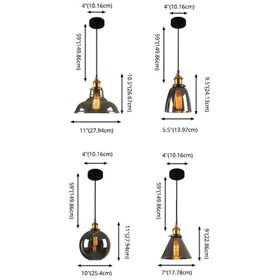 UrbanVibe Light - Amerikanische Vintage-Glas-Hängeleuchte