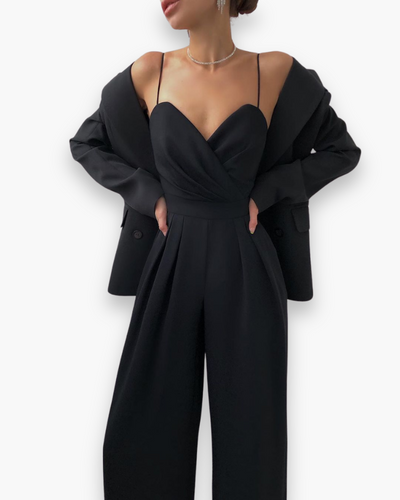 Damen Eleganter Jumpsuit | Festlich Weit Beinig