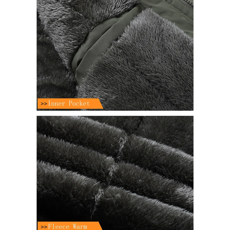 Warme Winterjacke mit Kapuze für Männer
