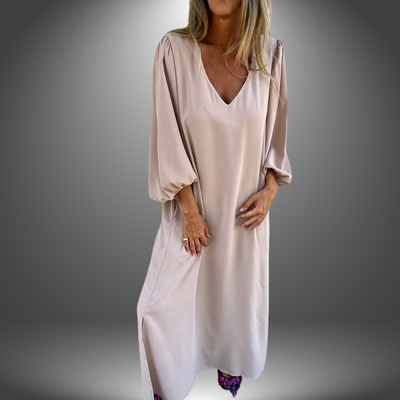 Dagmar©️ | Stilvolles handgefertigtes langes Kleid