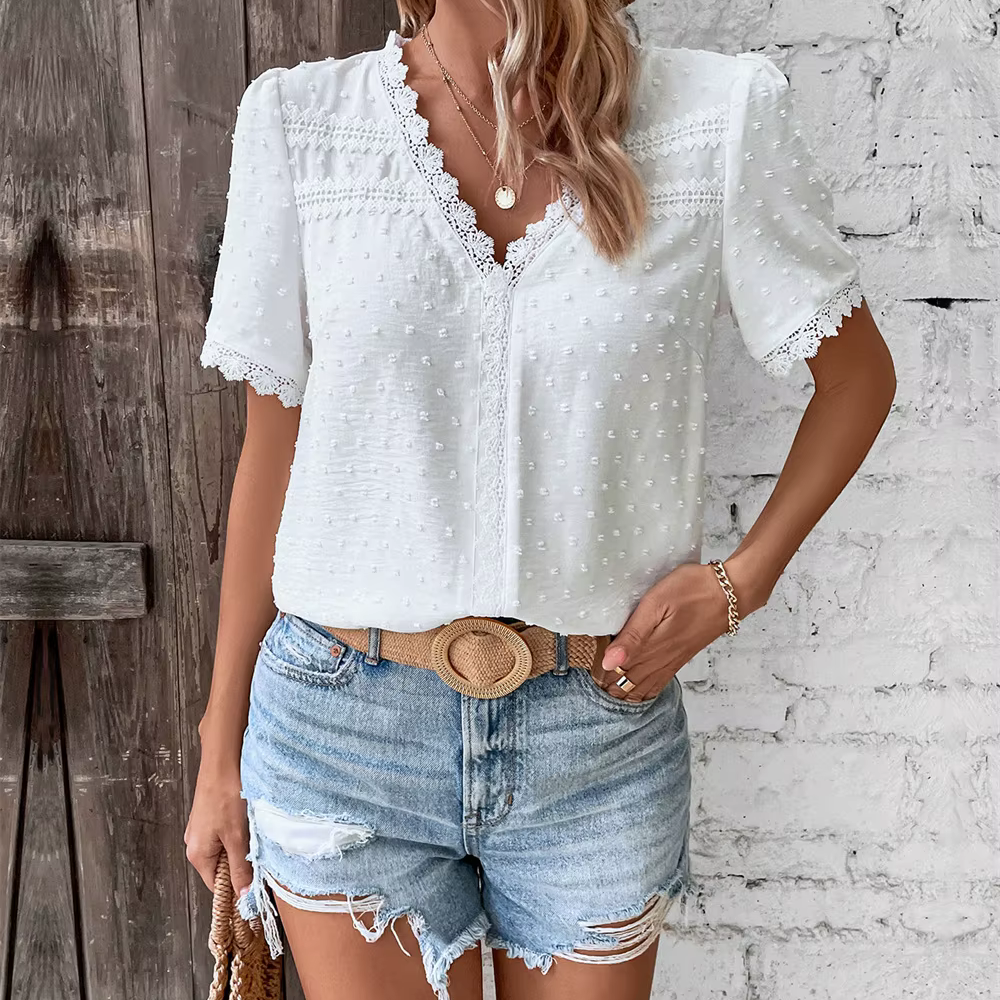 ORTENCE - Bluse mit romantischen Details