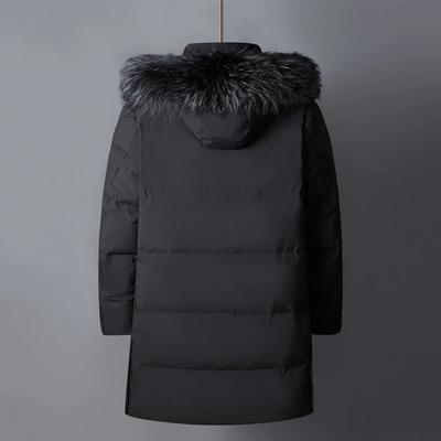 Winterjacke mit Fellimitat-Kapuze für Männer