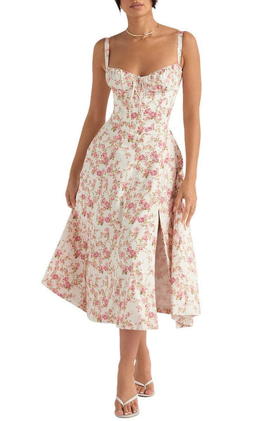 Ärmelloses Sommerkleid mit Schlitz für Damen