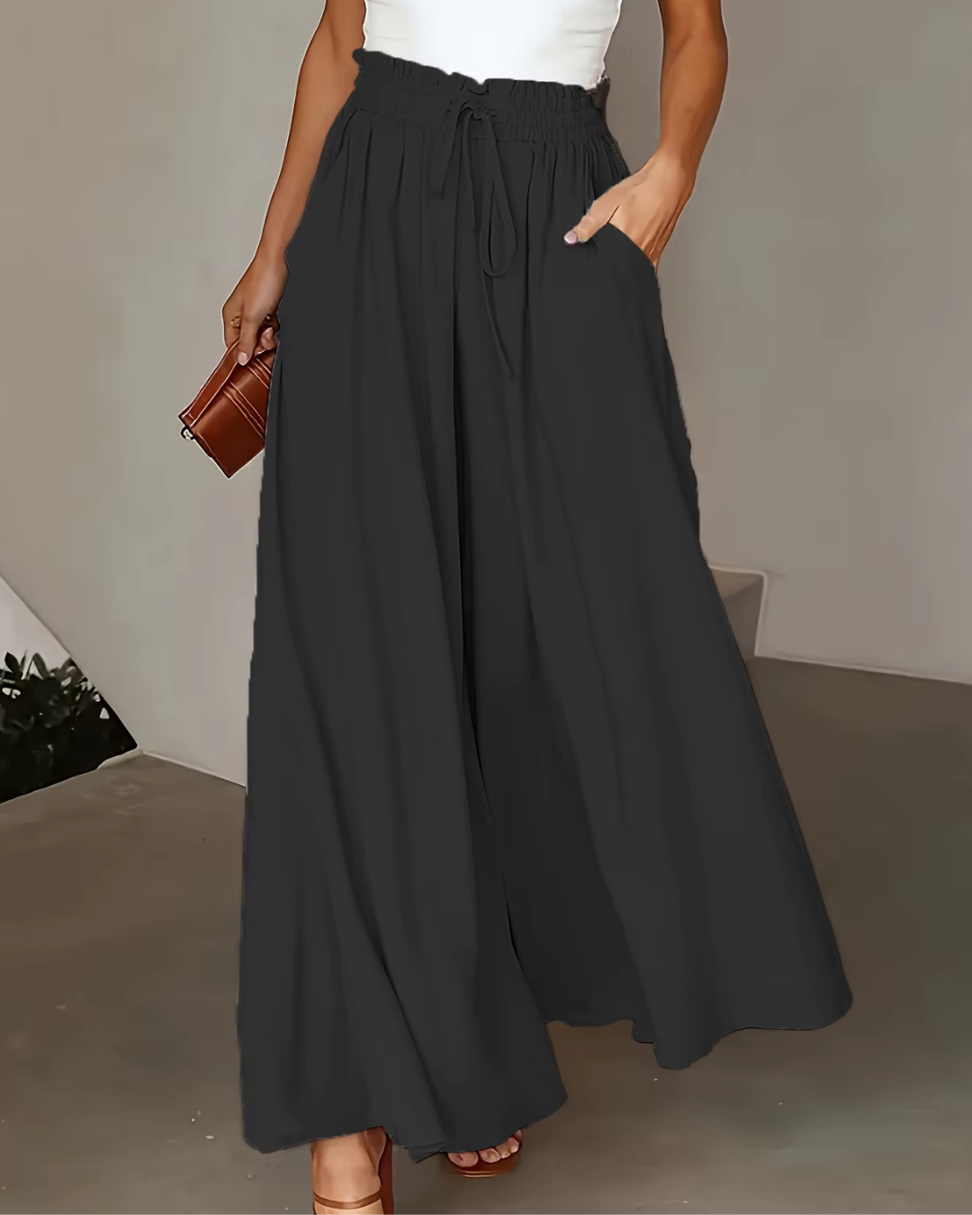 Buffy – Luftige Palazzohose mit elastischem Komfortbund