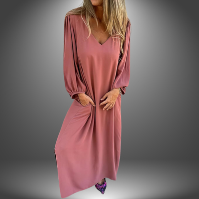 Dagmar©️ | Stilvolles handgefertigtes langes Kleid