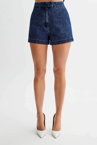 Saula - Denim Schößchenweste mit Shorts Set