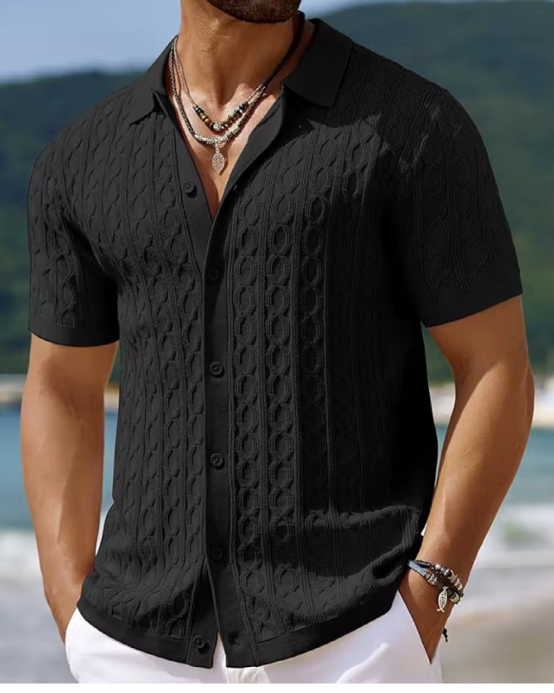 Leo - Raffiniertes T-Shirt mit kurzen Ärmeln