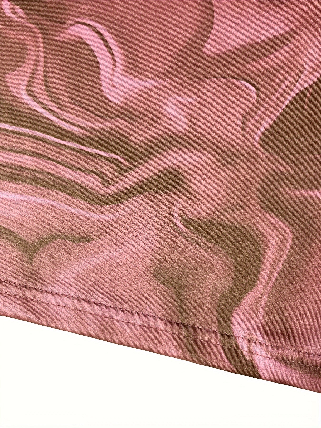 Bodycon Kleid mit Quadratischem Ausschnitt Mini mit Schlitz Digitaldruck