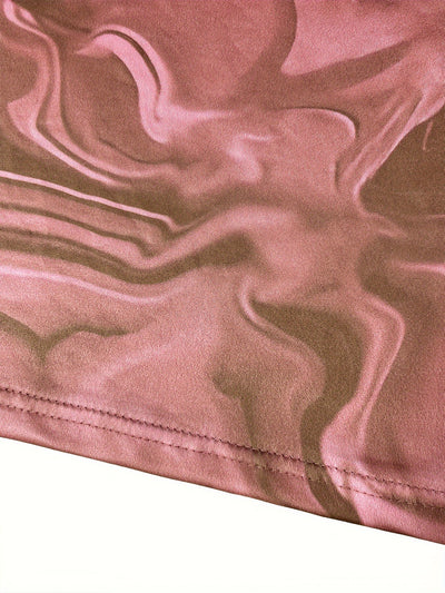 Bodycon Kleid mit Quadratischem Ausschnitt Mini mit Schlitz Digitaldruck