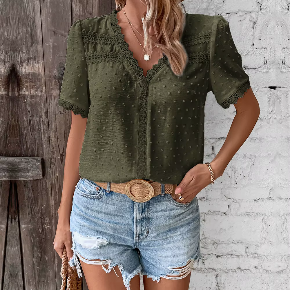 ORTENCE - Bluse mit romantischen Details