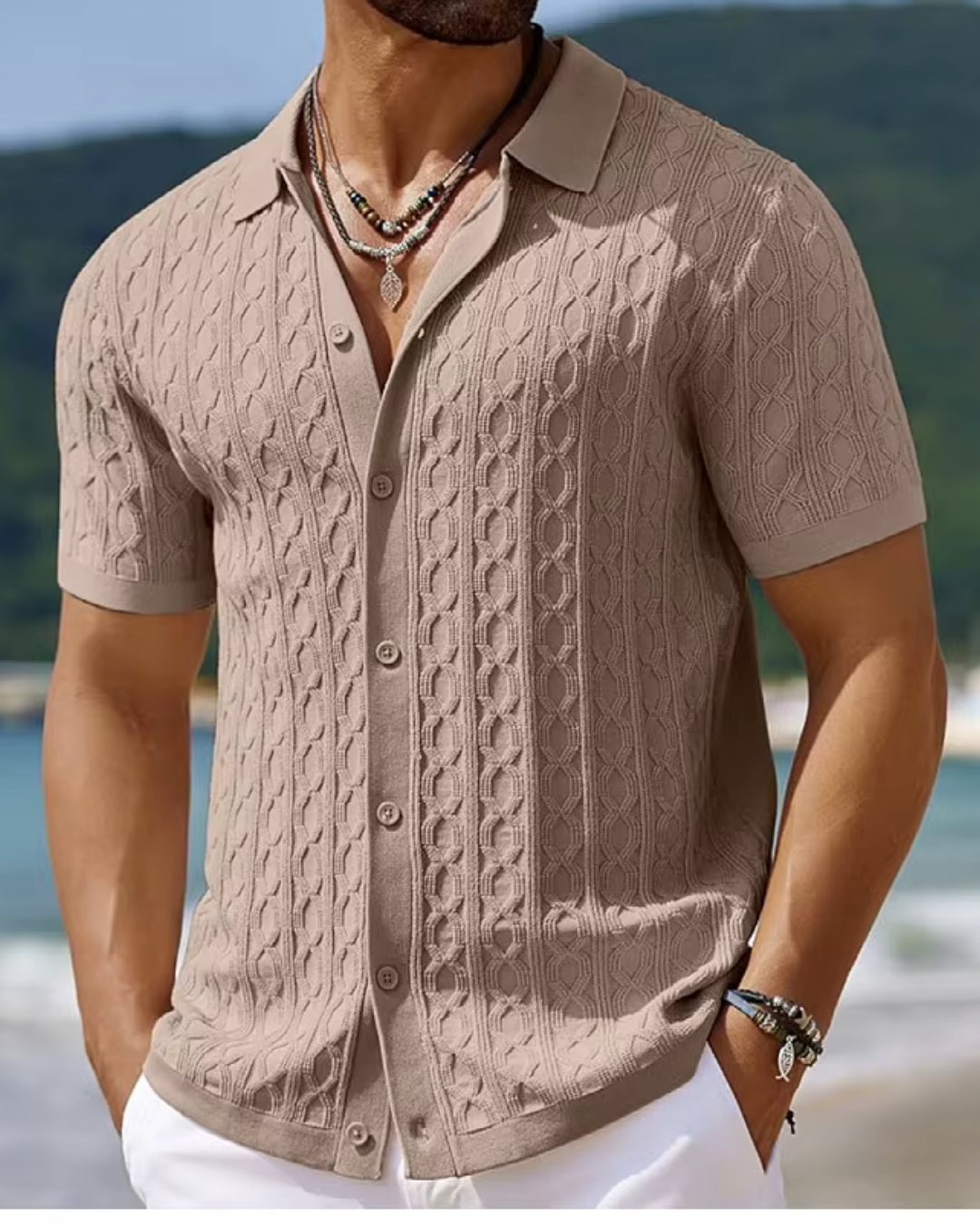 Leo - Raffiniertes T-Shirt mit kurzen Ärmeln