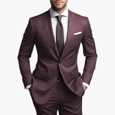 Herren Anzug Zweiteiler mit Reverskragen und schmaler Passform