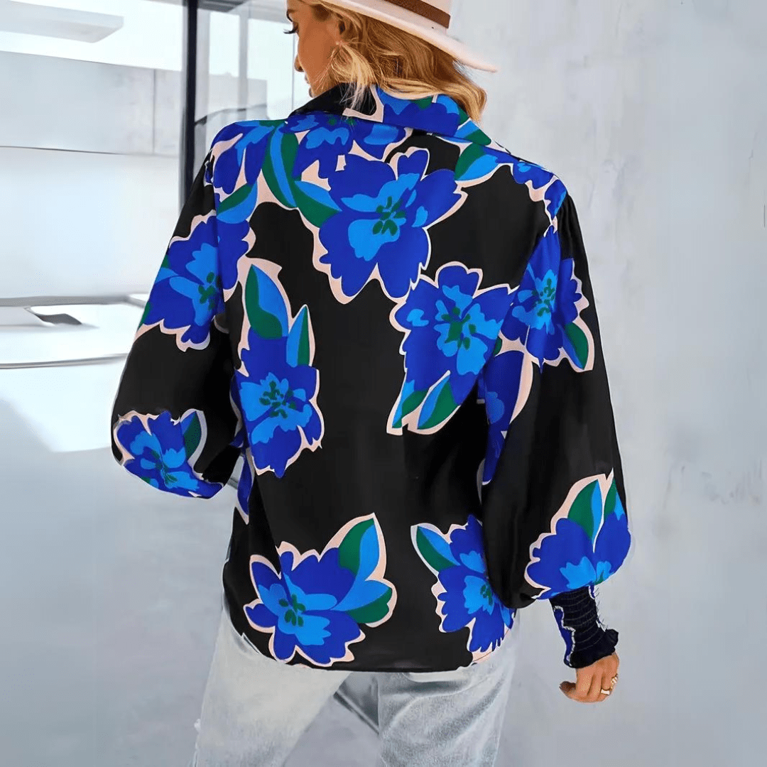 Bluse mit Blumenmuster und frischer femininer Eleganz für Damen