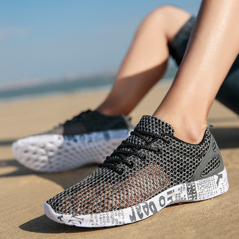 Atmungsaktive Herrenschuhe mit Mesh-Design und urbaner Sohle - Aksel