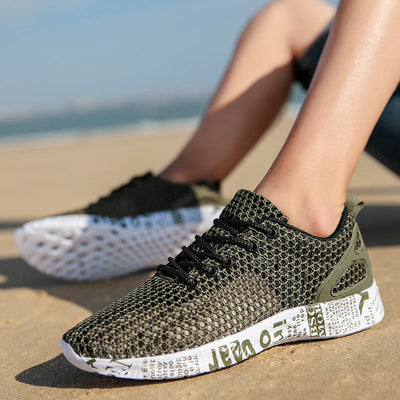 Atmungsaktive Herrenschuhe mit Mesh-Design und urbaner Sohle - Aksel