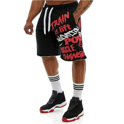 Baumwollshorts für Männer mit urbaner Typografie - Adrián